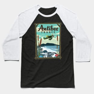 Antibes France travel poster Baseball T-Shirt